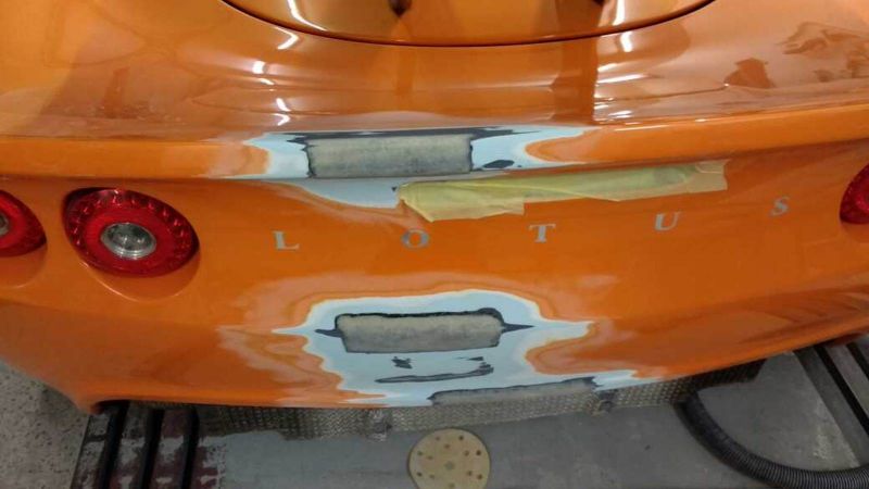 Lotus Exige Rear Fibre Glass Repair 05: Swipe To View More Images