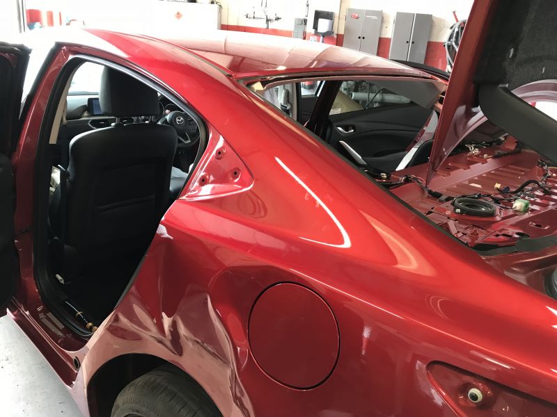 Mazda Rear Quarter Panel Replacement 06: Swipe To View More Images