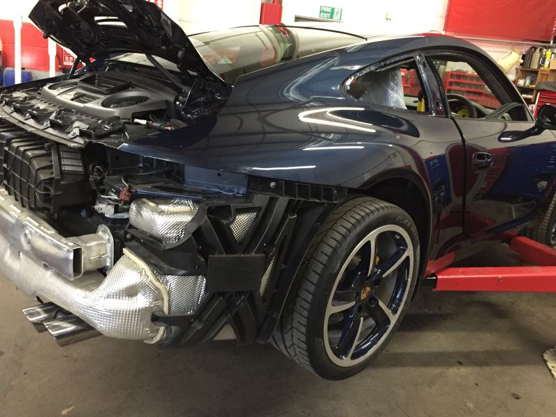 Porsche 911 Accident Damage Repair and Respray Edwalton Nottingham 09: Swipe To View More Images