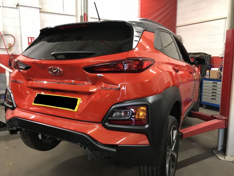 Hyundai Kona Rear Accident Damage Repair West Bridgford 0: Swipe To View More Images