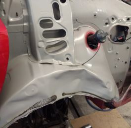 Mazda Rear Quarter Panel Replacement 11: Click Here To View Larger Image