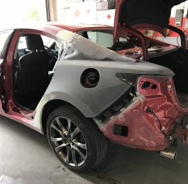 Mazda Rear Quarter Panel Replacement 12: Click Here To View Larger Image